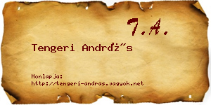 Tengeri András névjegykártya